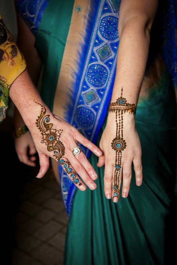 Beautiful henna hands from our henna painting expert