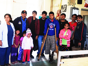 Shrawan, Bhesh and the children enjoy a hospital visit during the holiday.