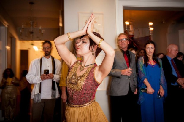 Dancer K.D. McComb performed a solo and led everyone in Bollywood dancing
