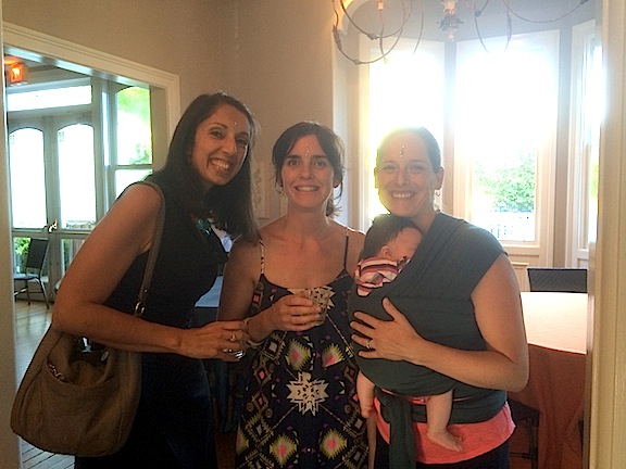 These ladies are raising a glass of Sonoma's finest in honor of Ama Ghar.