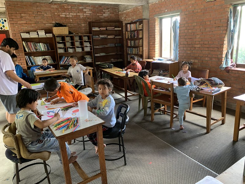 view inside an Ama Ghar Classroom in session