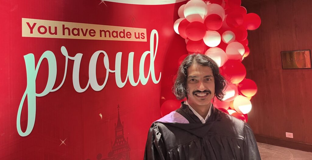 Santosh at his graduation