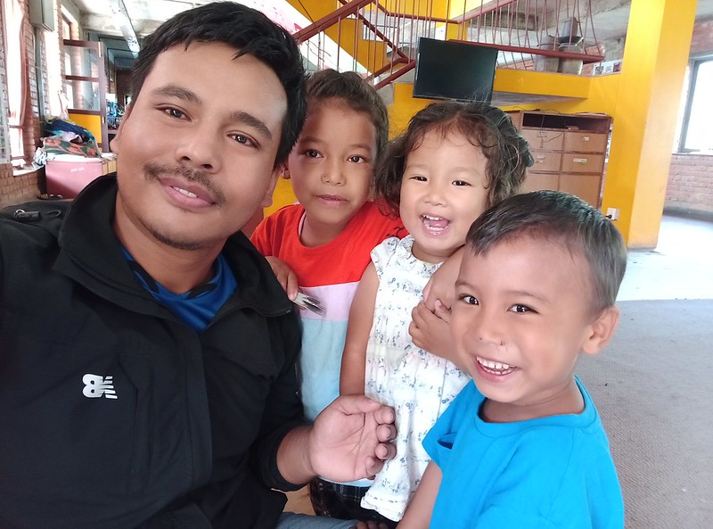 ama ghar staff with kids
